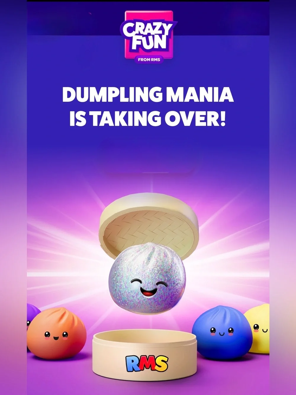 RMS CRAZY FUN ORIGINAL MYSTERY DUMPLING GLITTER EDITION: VIRAL:UNOPENED IN CRATE
